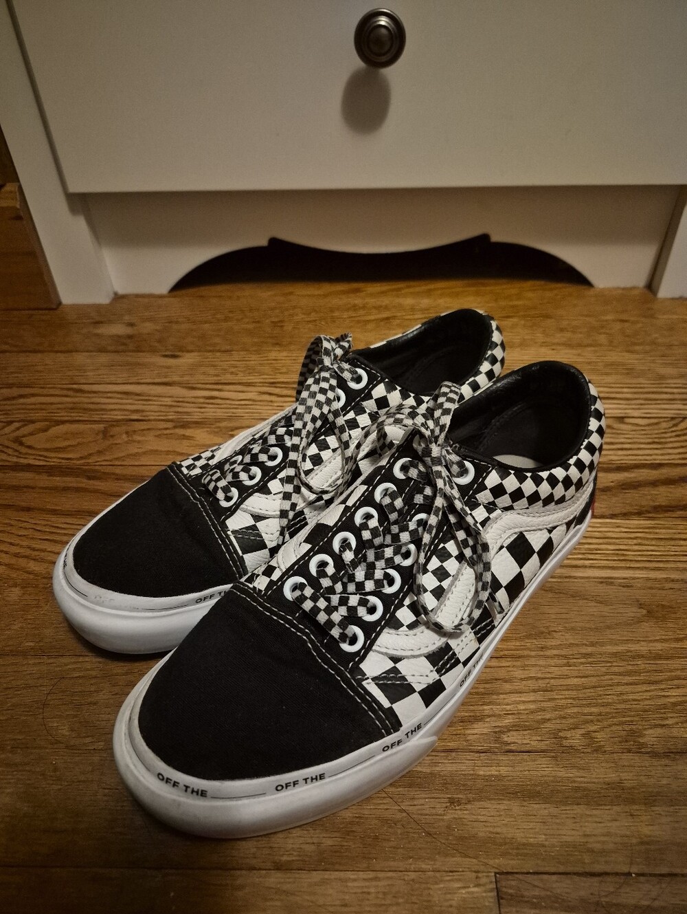Vans "Off The Wall" Old Skool Checkerboard Platform Sneakers